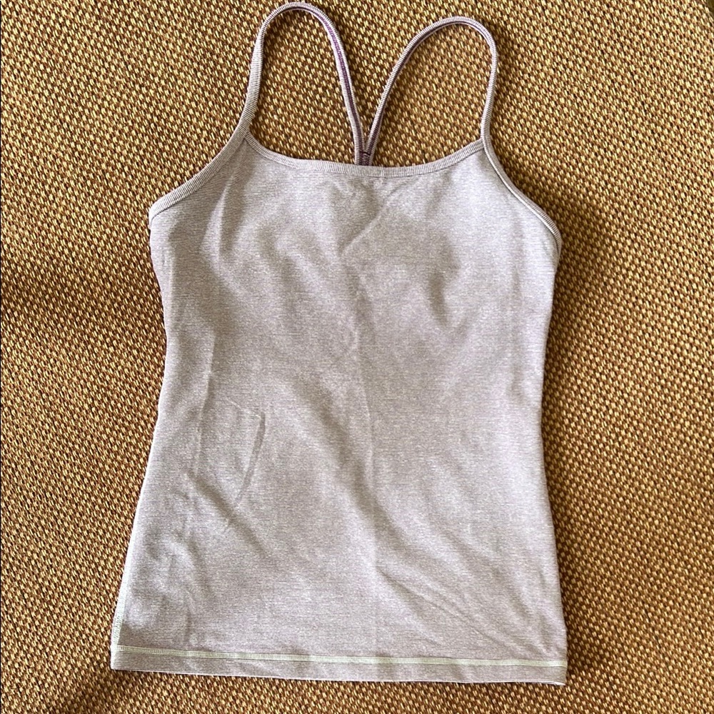 Lululemon Fuschia Striped Tank Top